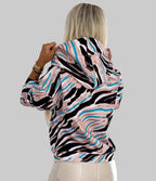 Numoco 390-4 Kangaroo hoodie - beige, black and blue waves-2