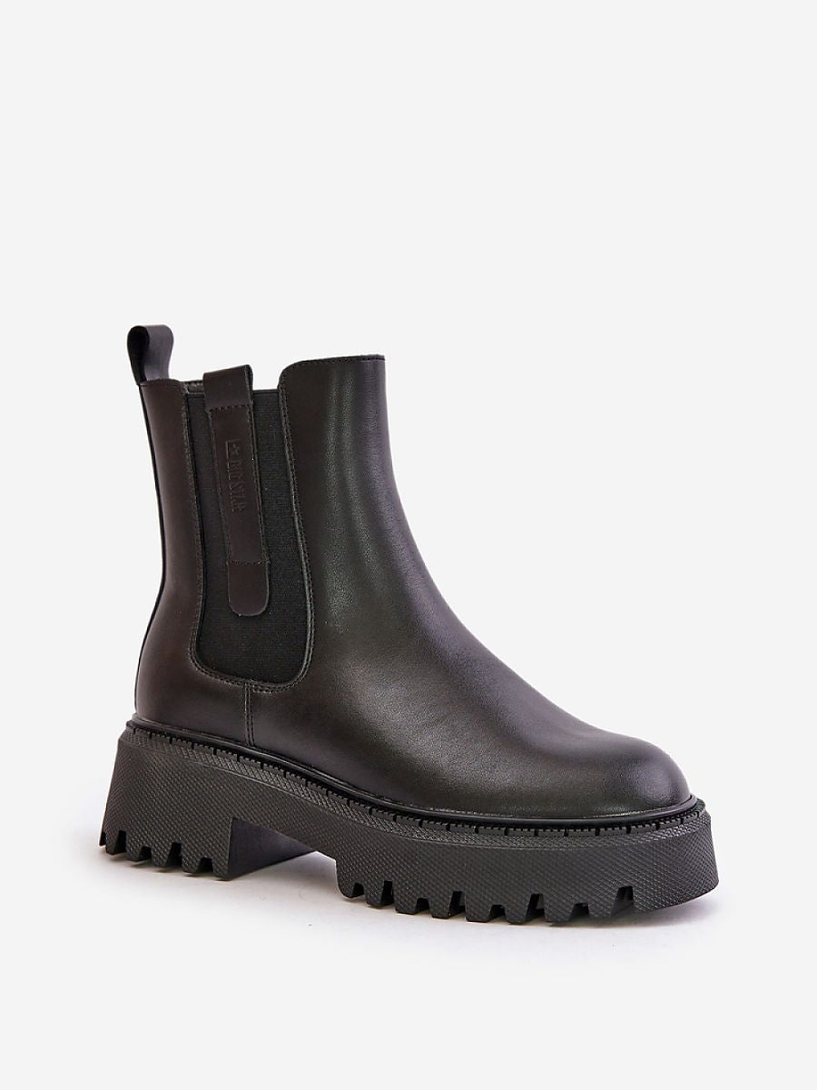 Slip-on boots i äkta läder
