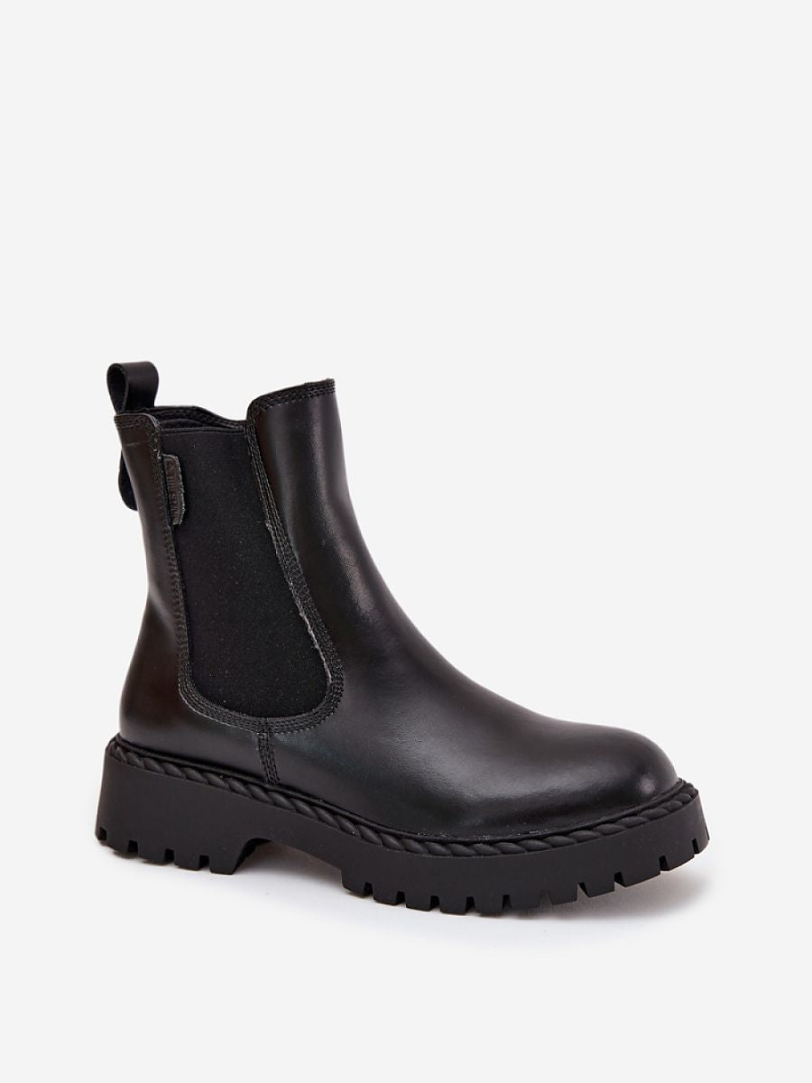 Ankelboots i äkta läder
