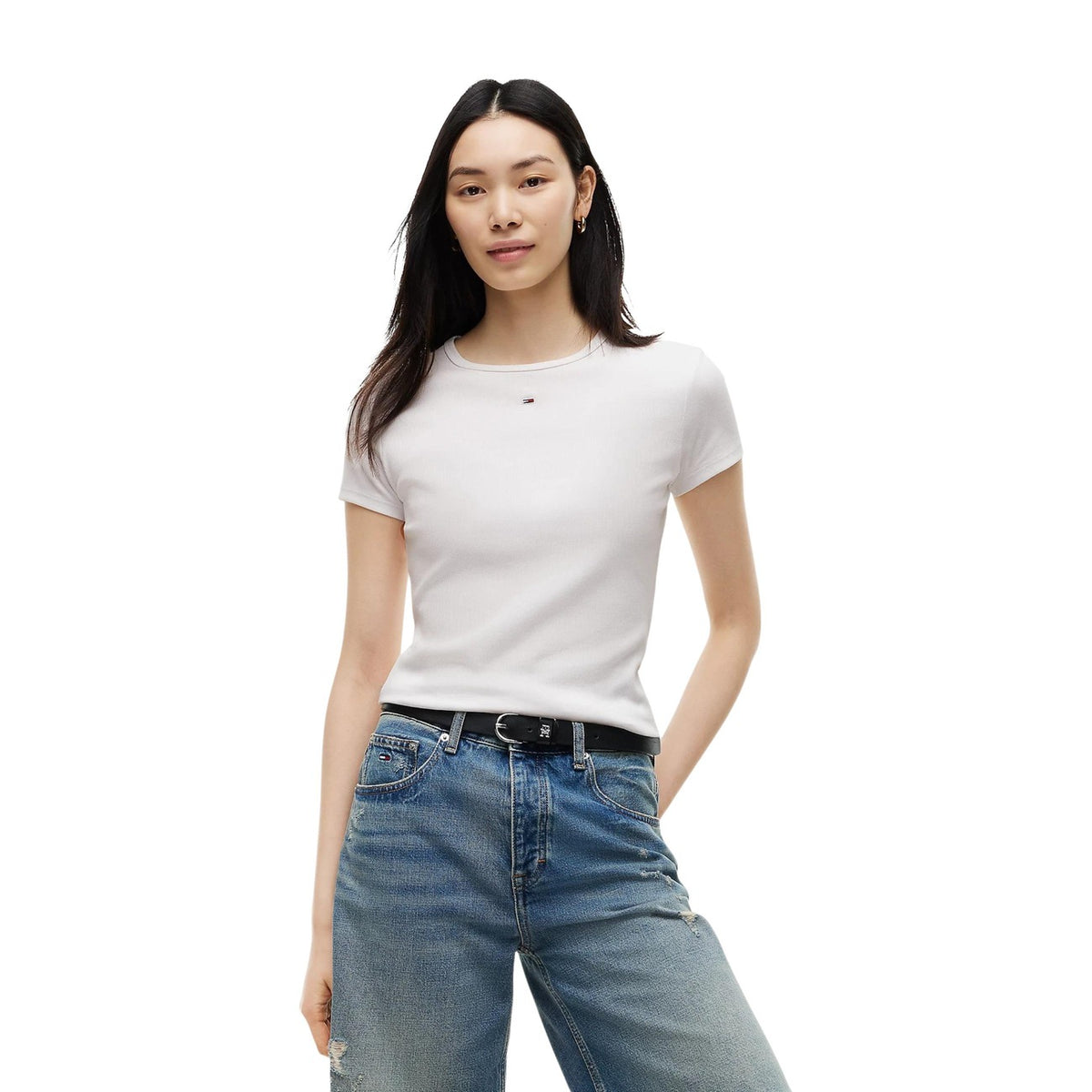 Tommy Hilfiger TJW SLIM ESSENTIAL RIB figurnära T-shirt