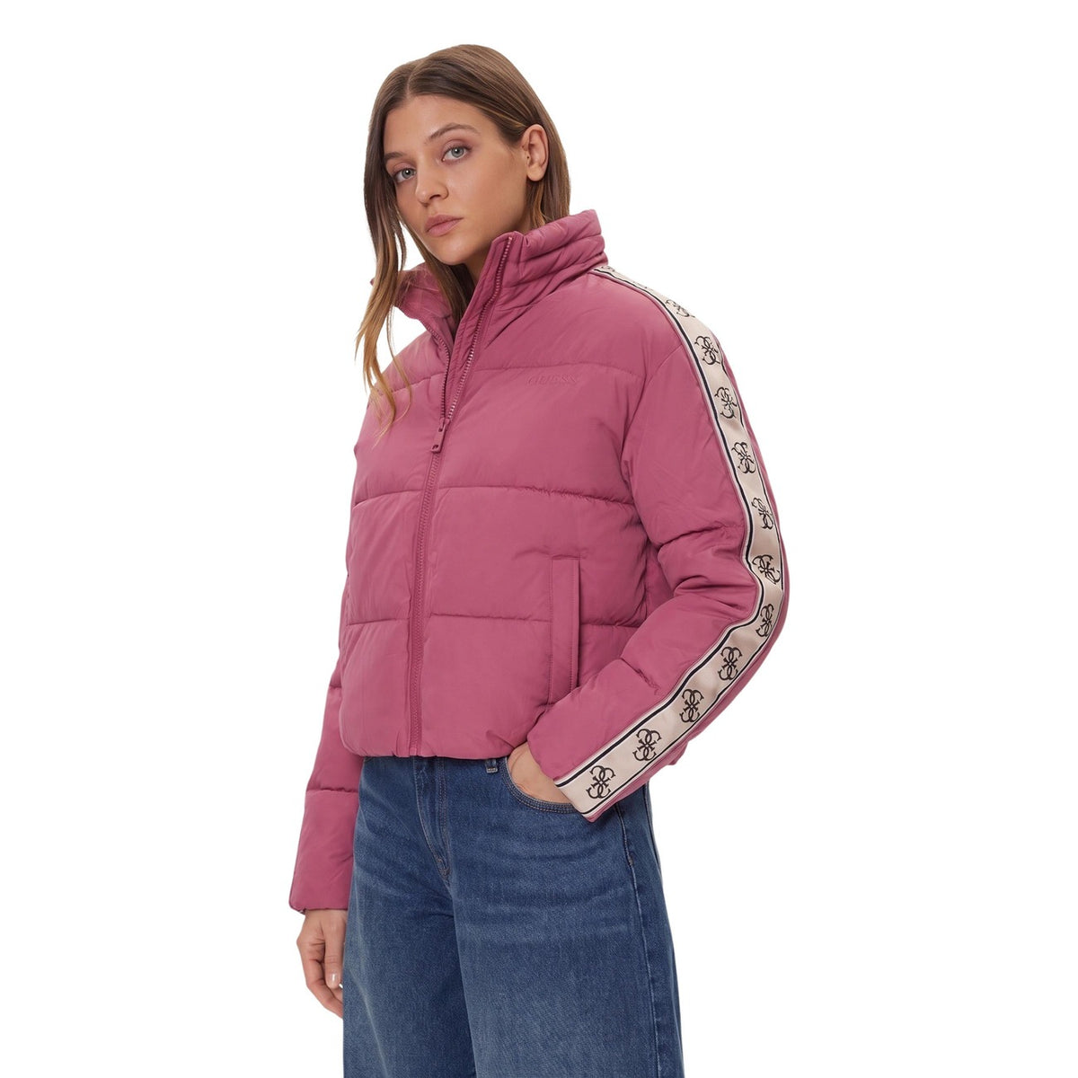 Guess Active NEW JEAN PUFFER JACK vadderad vinterjacka