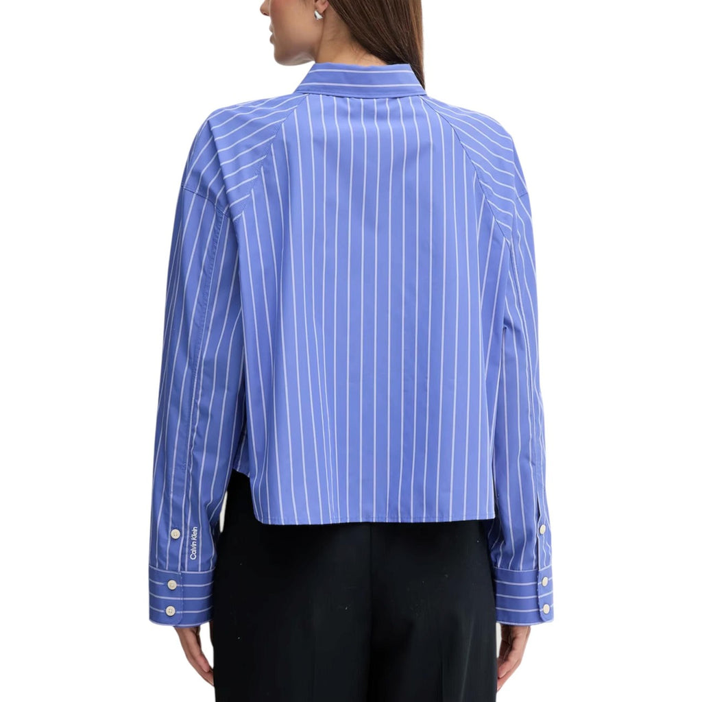 Calvin Klein Jeans croppad randig skjorta