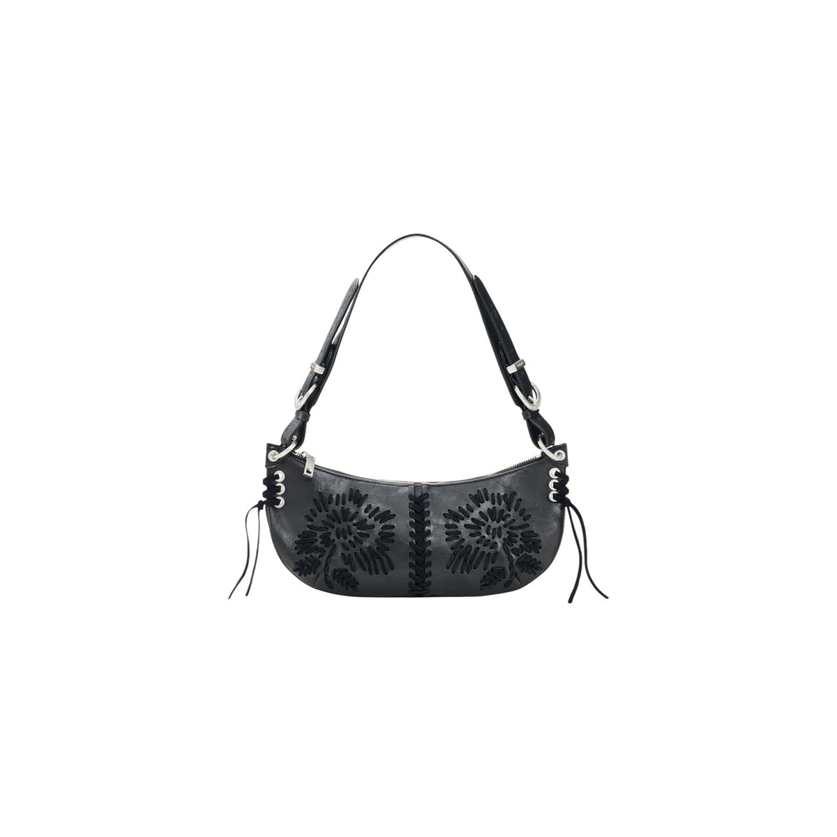 Desigual BAG_ALISIO CASTRES LONG B Svart Blommig Axelväska