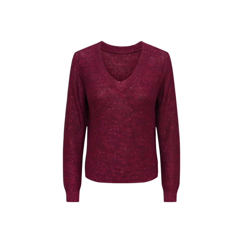 JDY JDYMIA L/S V-NECK SEQUIN PULLOVER KNT stickad tröja med paljetter