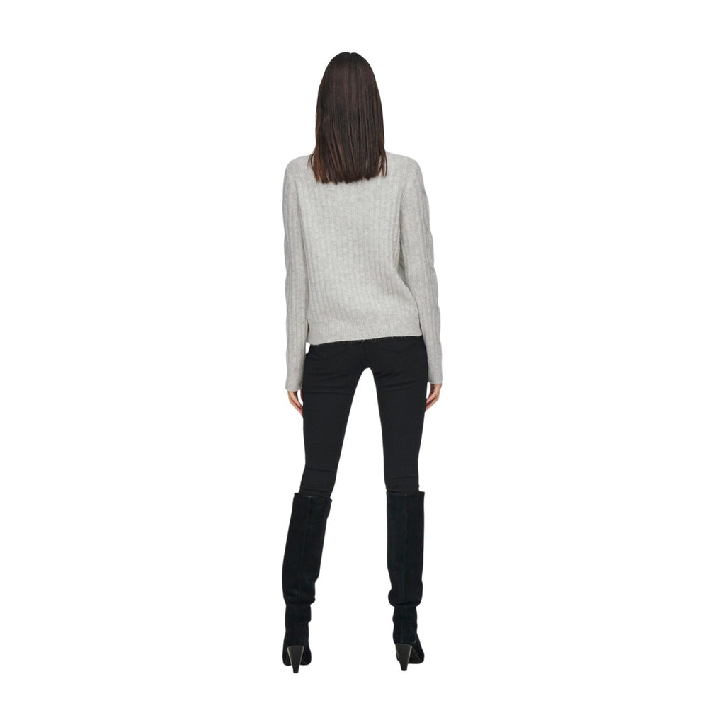 JDY JDYANDREA L/S ZIP CABLE PULLOVE KNT NOOS kabelstickad tröja med dragkedja
