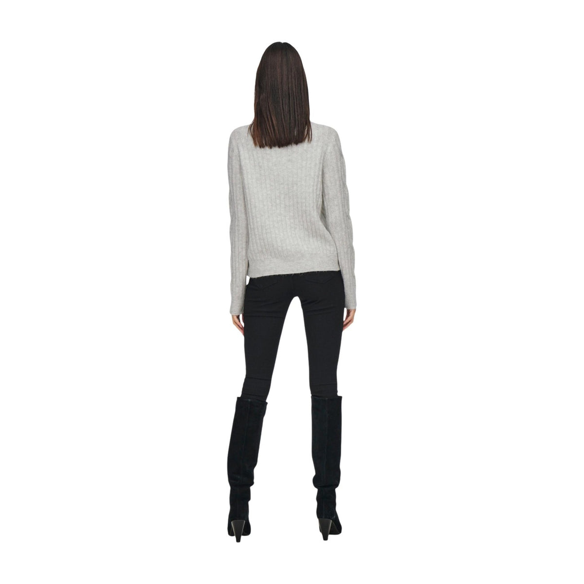 JDY JDYANDREA L/S ZIP CABLE PULLOVE KNT NOOS kabelstickad tröja med dragkedja
