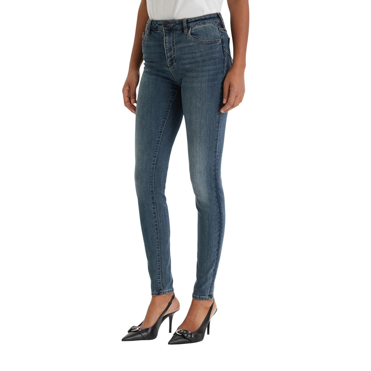 Armani Exchange blå jeans med stretch