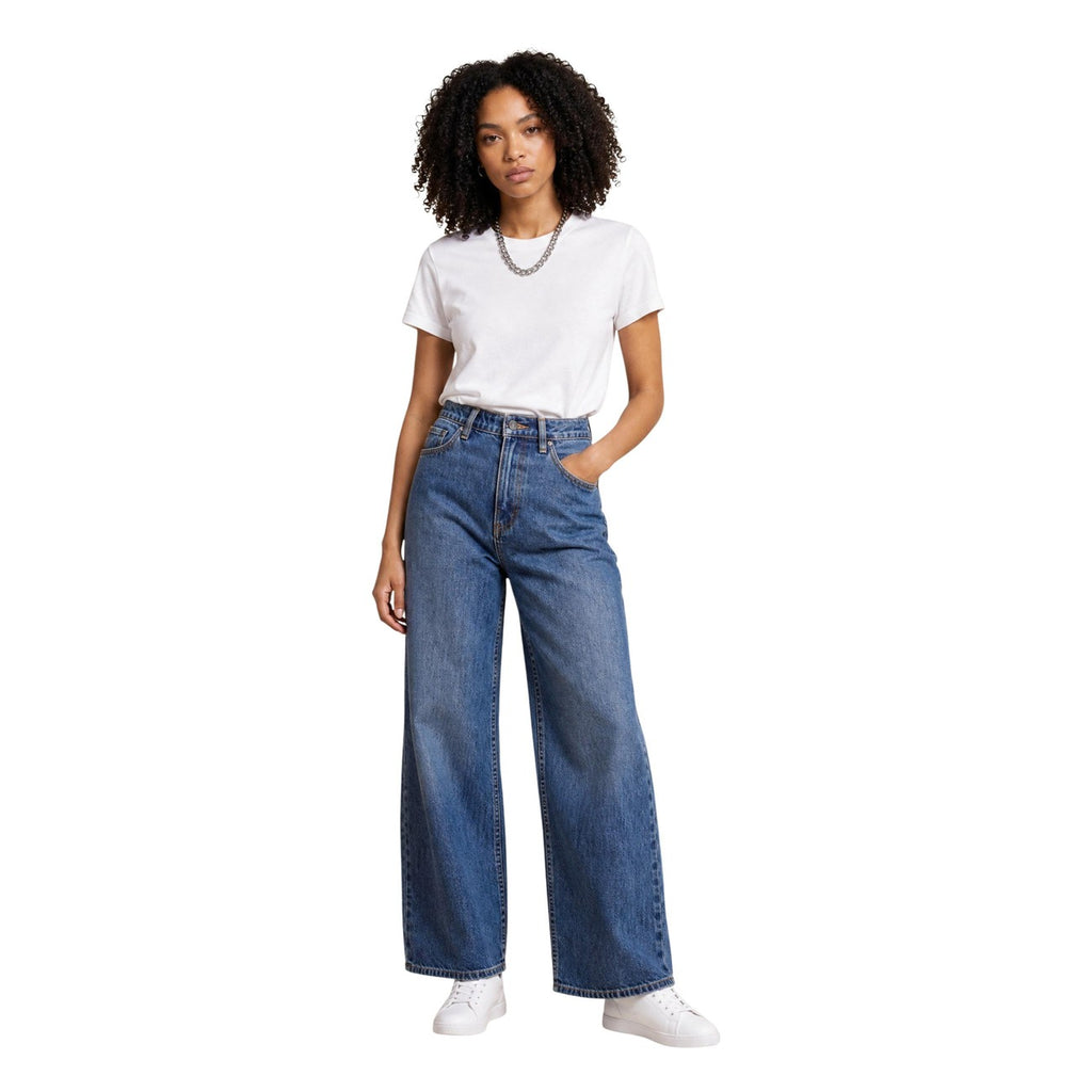 Armani Exchange blå jeans med hög midja