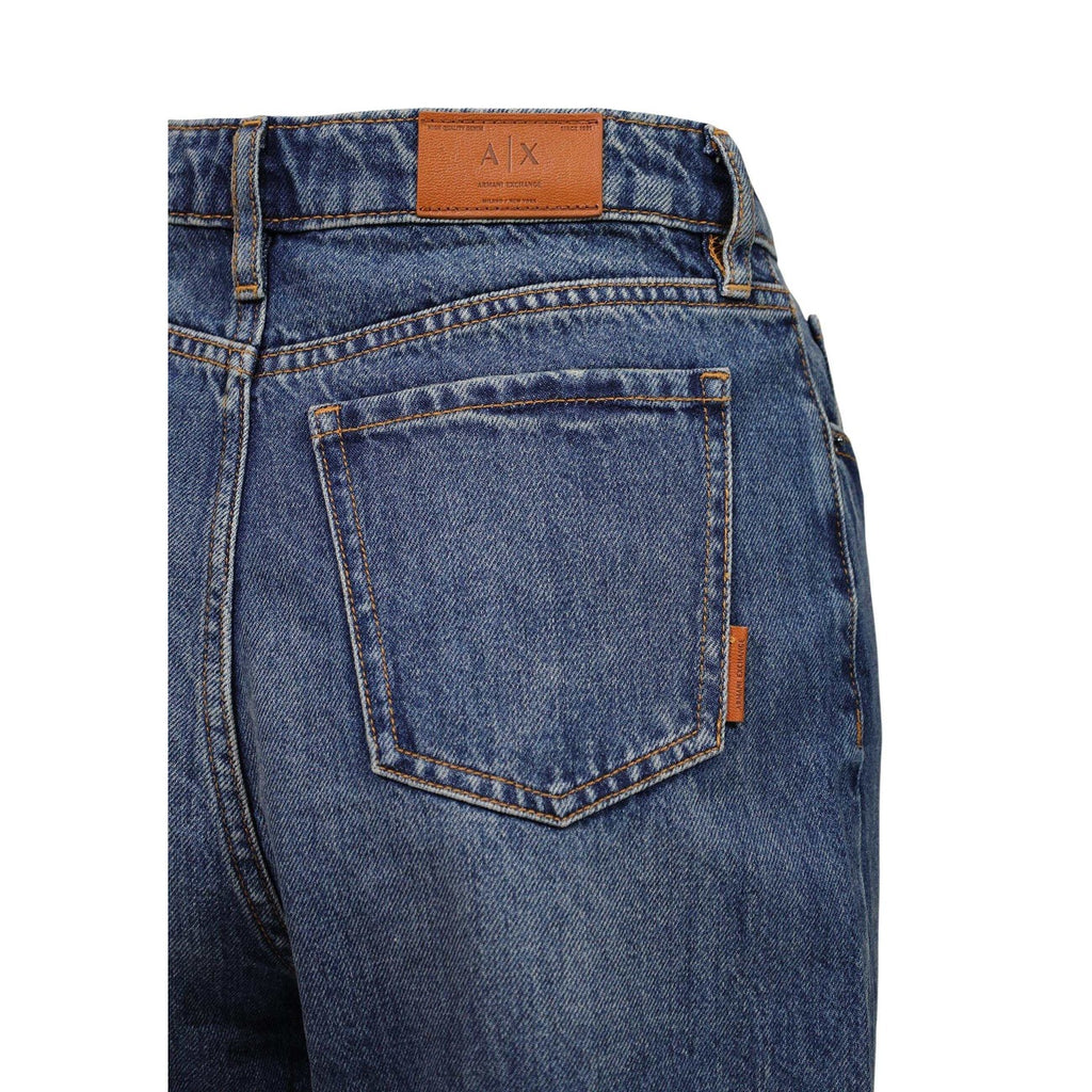 Armani Exchange blå jeans med hög midja