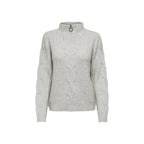 JDY JDYANDREA L/S ZIP CABLE PULLOVE KNT NOOS kabelstickad tröja med dragkedja