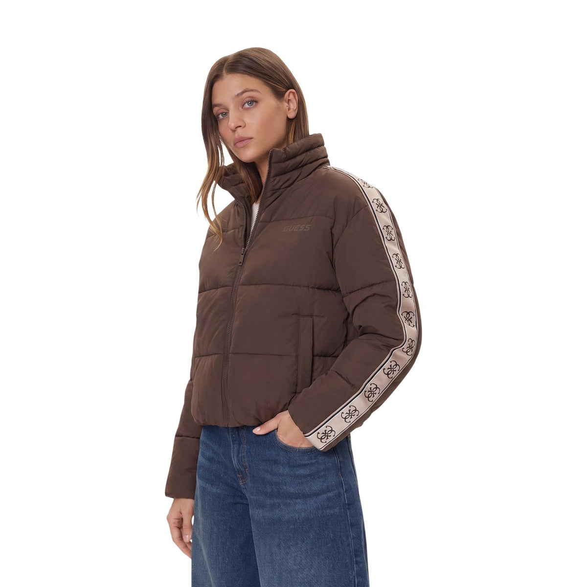 Guess Active NEW JEAN PUFFER JACK vadderad vinterjacka