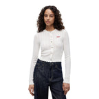 Tommy Jeans vit stickad cardigan