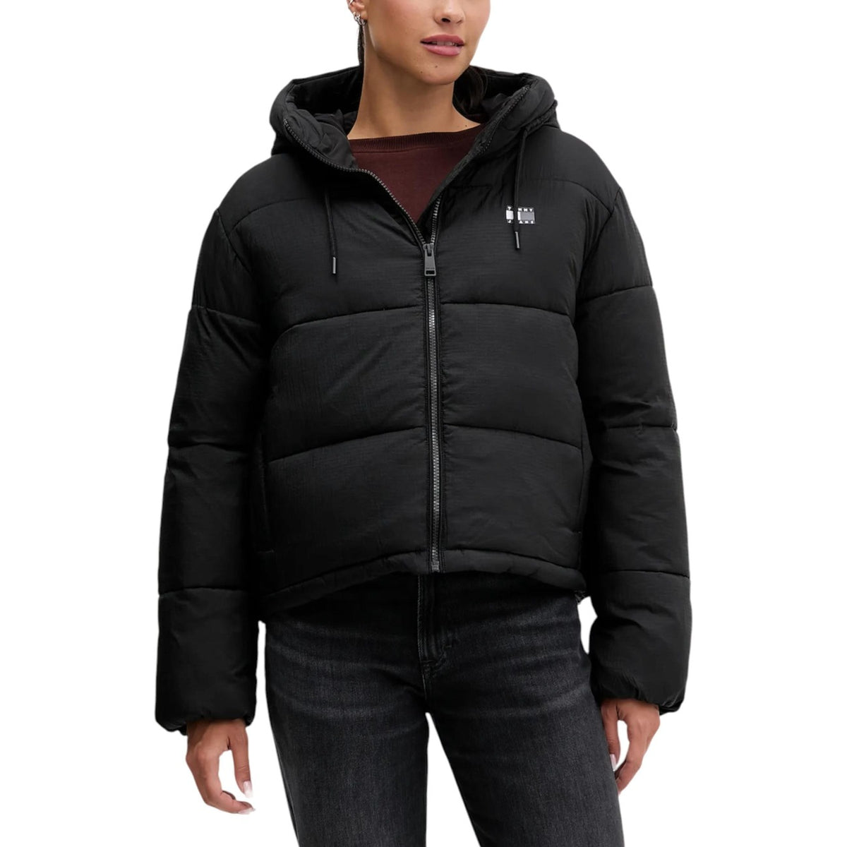 Tommy Hilfiger kort pufferjacka med huva