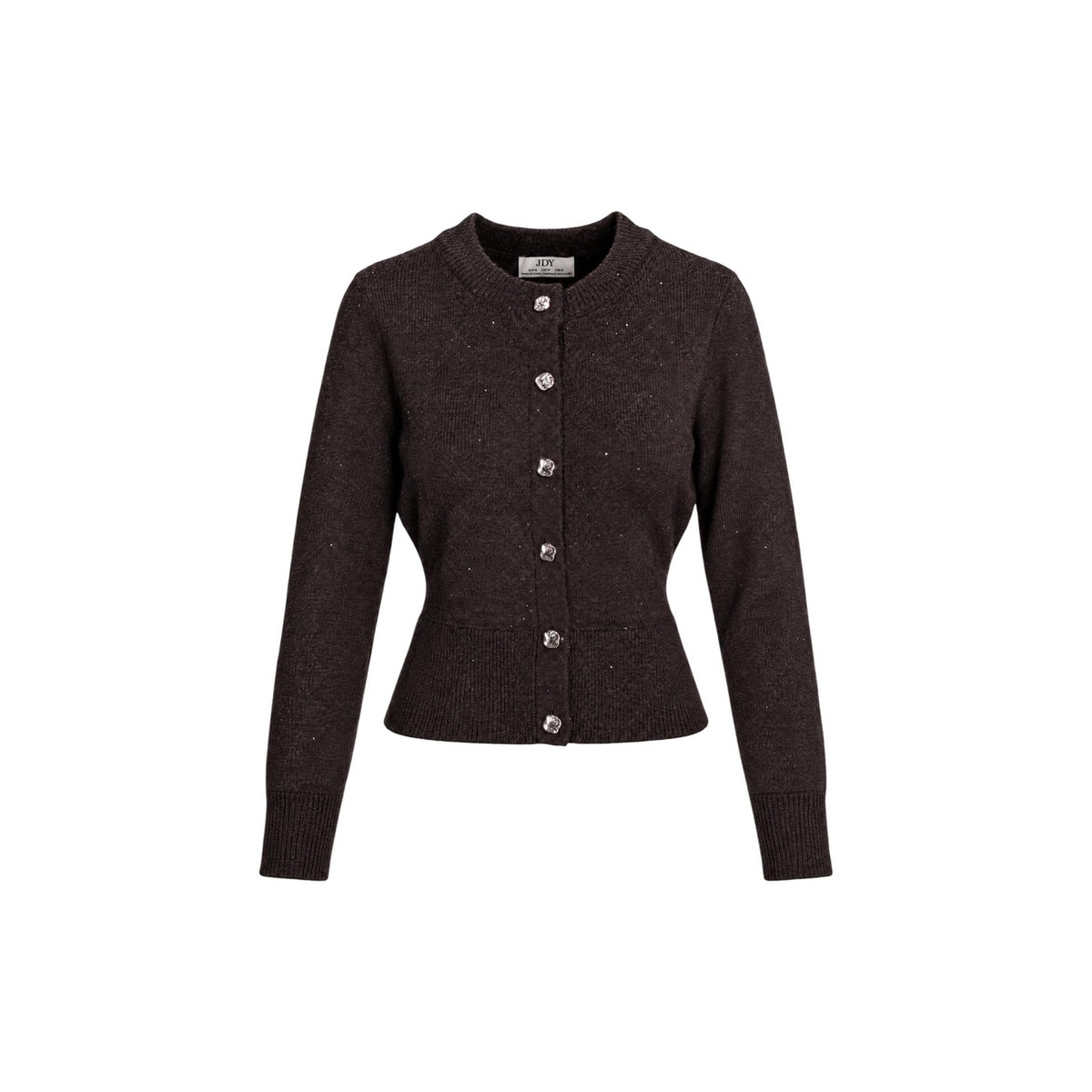 JDY JDYSILLA L/S DETAIL CARDIGAN KNT kort stickad kofta med knappar