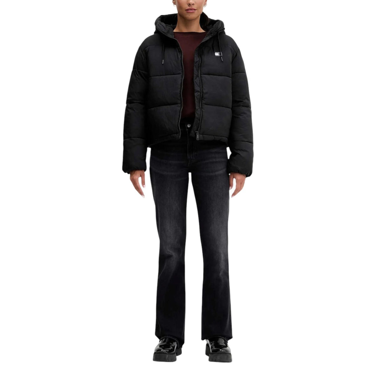 Tommy Hilfiger kort pufferjacka med huva
