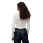 Tommy Jeans vit stickad cardigan