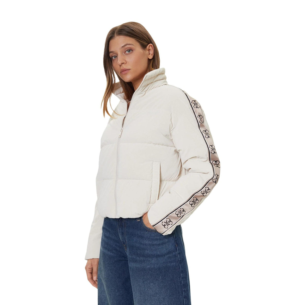 Guess Active NEW JEAN PUFFER JACK vadderad vinterjacka
