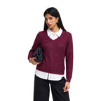 JDY JDYMIA L/S V-NECK SEQUIN PULLOVER KNT stickad tröja med paljetter